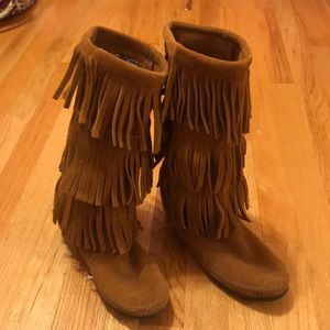 Moccasin Boots w/ Fringe